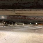 parking garage painters | Steel beam prep work